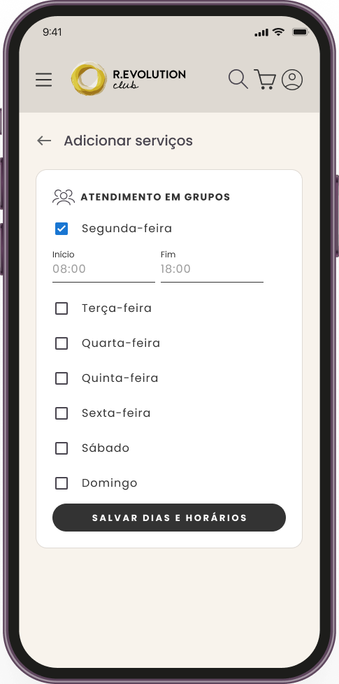 Adicione seus serviços